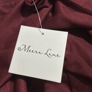 Meera Lane 3x Sleeveless V Neck Wine Dress NWT